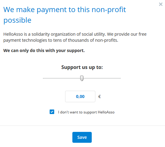 The widget used to modify your contribution to HelloAsso